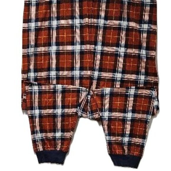 Vintage Pants - New VINTAGE 70s 80s BROWN BLUE PLAID HIGH WAIST JOGGER SWEATPANTS  XXL  FALL